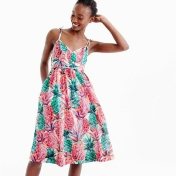 J. Crew Dresses & Skirts - J Crew Painted Pineapple Sun Dress